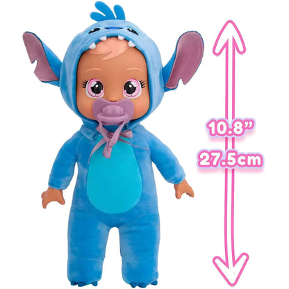 Cry Babies Recém-Nascido Stitch com indicação de 27,5 cm de altura