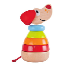 Brinquedo de empilhar Pepe Hape com peças coloridas