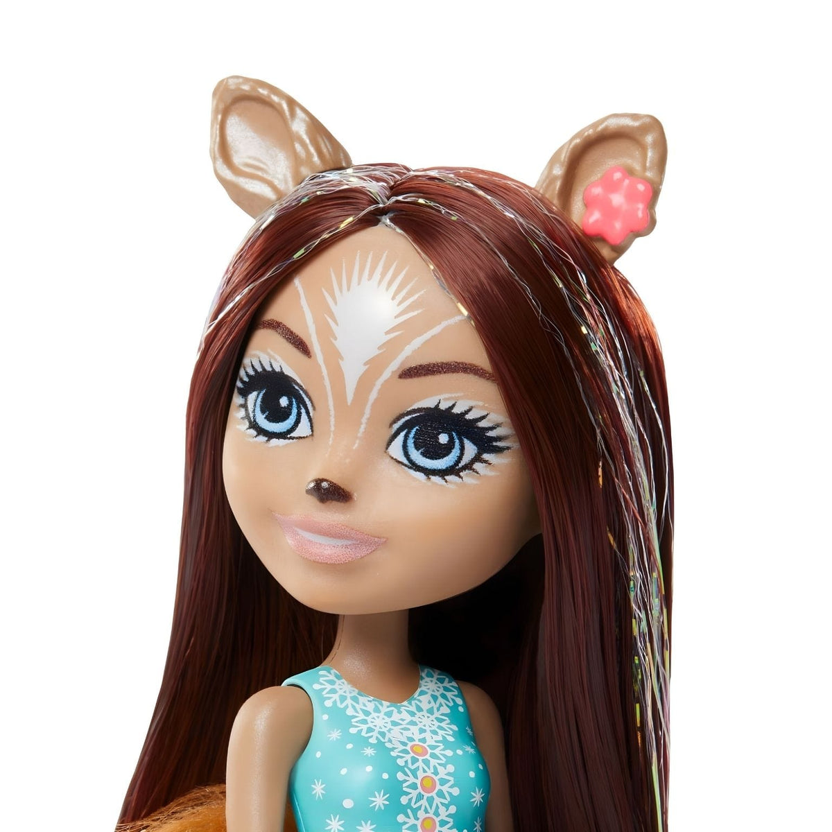 Enchantimals Sharlotte Squirrel e Walnut com bonecos de neve