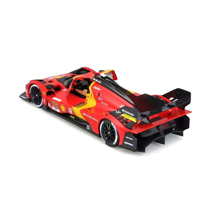 Traseira do Ferrari 499P com aileron preto