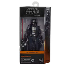 Figura Star Wars Darth Vader da Hasbro com capa preta e sabre de luz vermelho