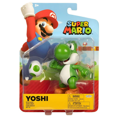 Figura Super Mario - Yoshi com ovo na embalagem