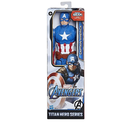 Figura Titan Capitão América na embalagem Avengers Titan Hero Series