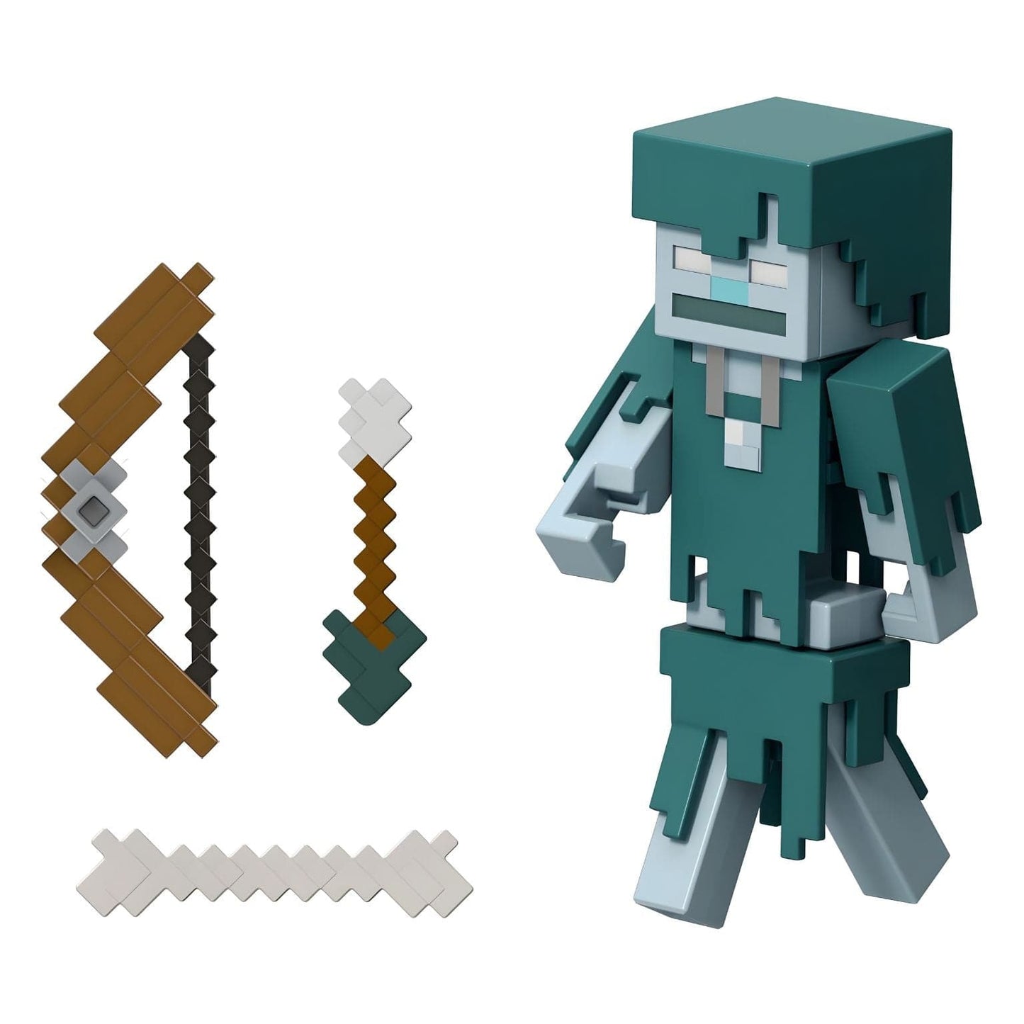 Figura Minecraft Vagabond da Mattel com visual estilo Minecraft e acessórios de aventura