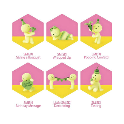 Blind box Smiski Birthday Series para coleção e presente