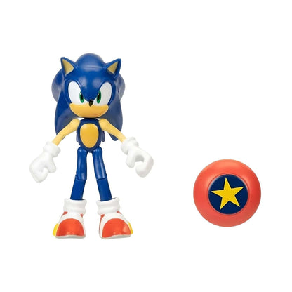 Figura articulada do Sonic azul com Star Spring vermelho com estrela