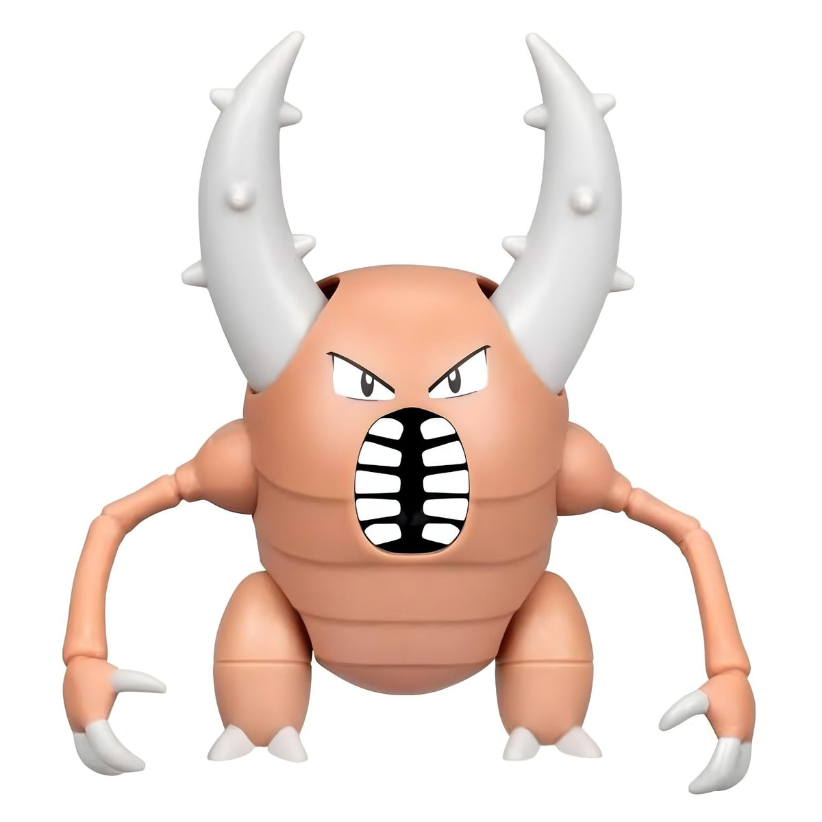 Figura Pokémon Pinsir com grandes chifres brancos
