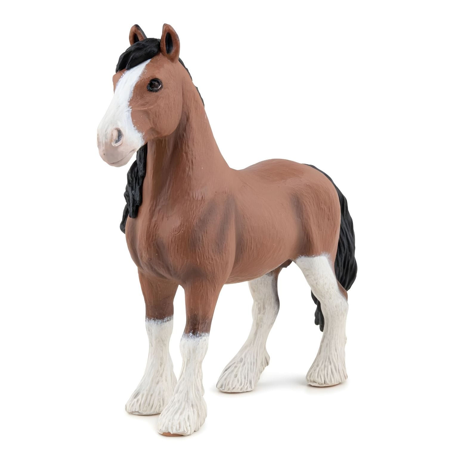 Figura de borracha Cavalo Clydesdale da Brincatoys.