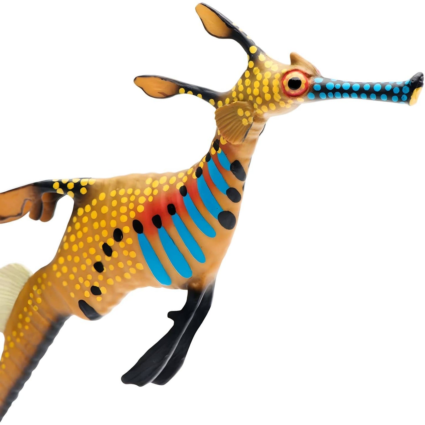 Figura de borracha Dragão marinho em detalhe