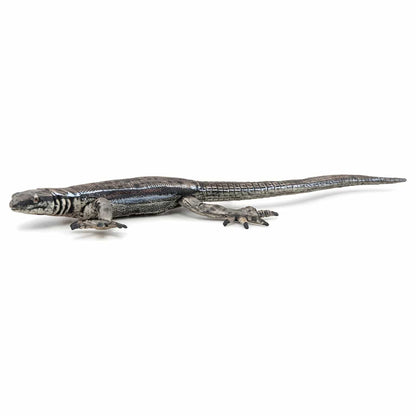 Figura de brinquedo lagarto comum em vista de perfil