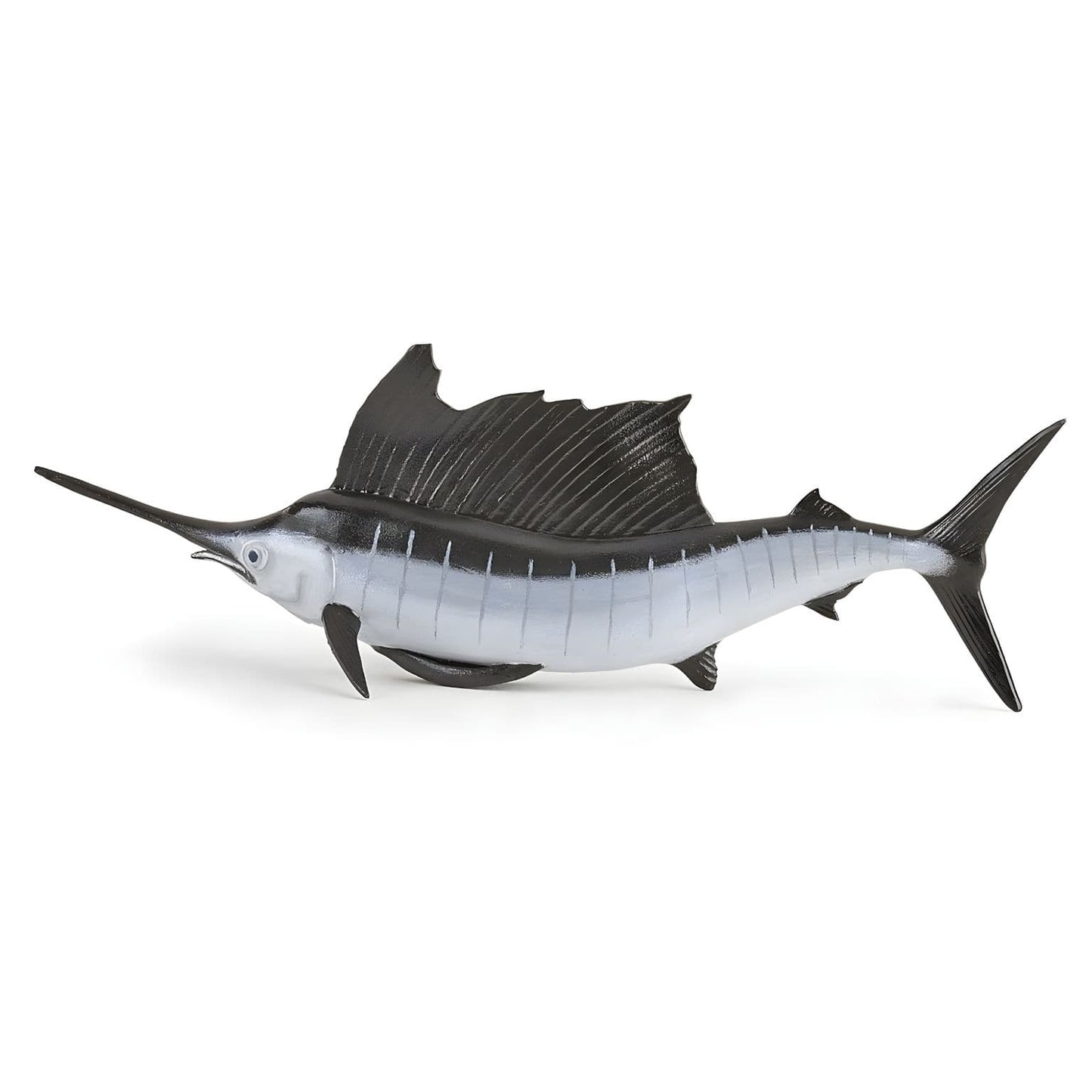 Figura de borracha peixe-vela em detalhe
