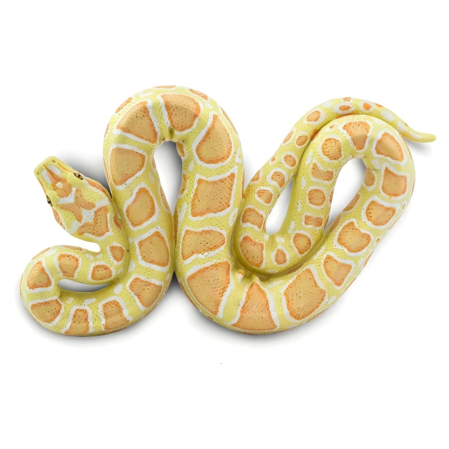 Figura de cobra píton birmanesa para coleções de animais e faz de conta