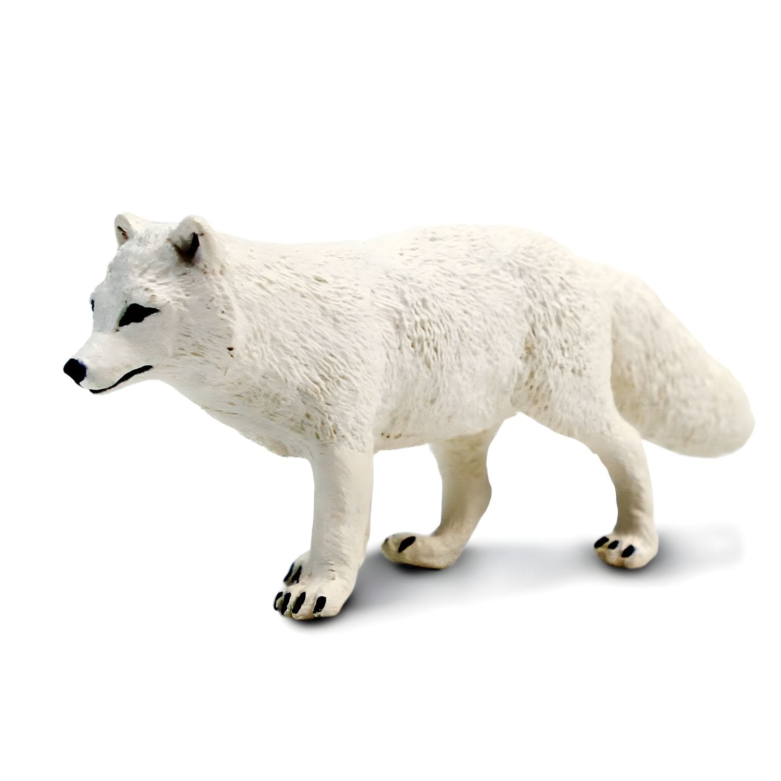 Raposa do Ártico de brinquedo em figura de borracha