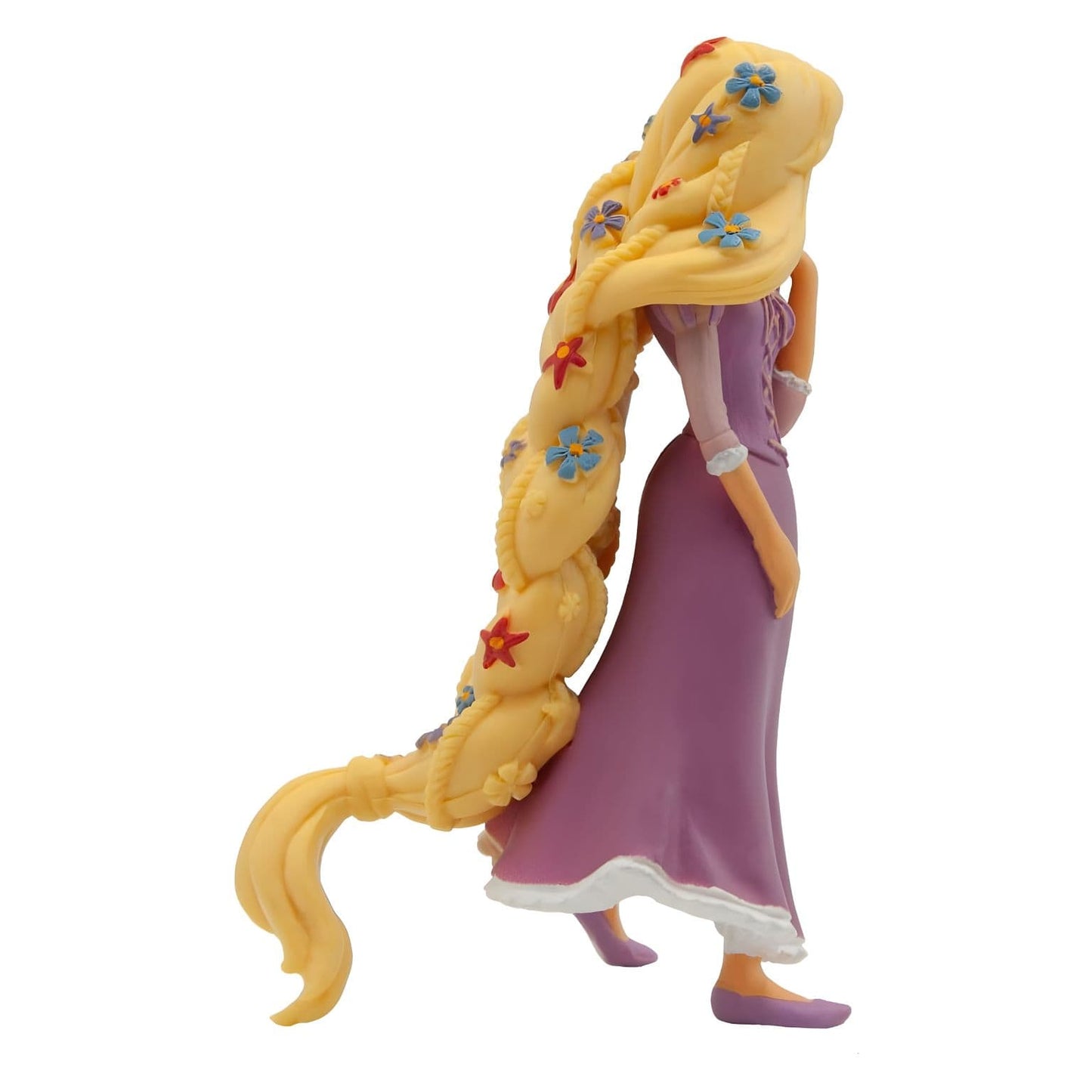 Detalhes da figura Rapunzel com flores para coleção Princesas Disney