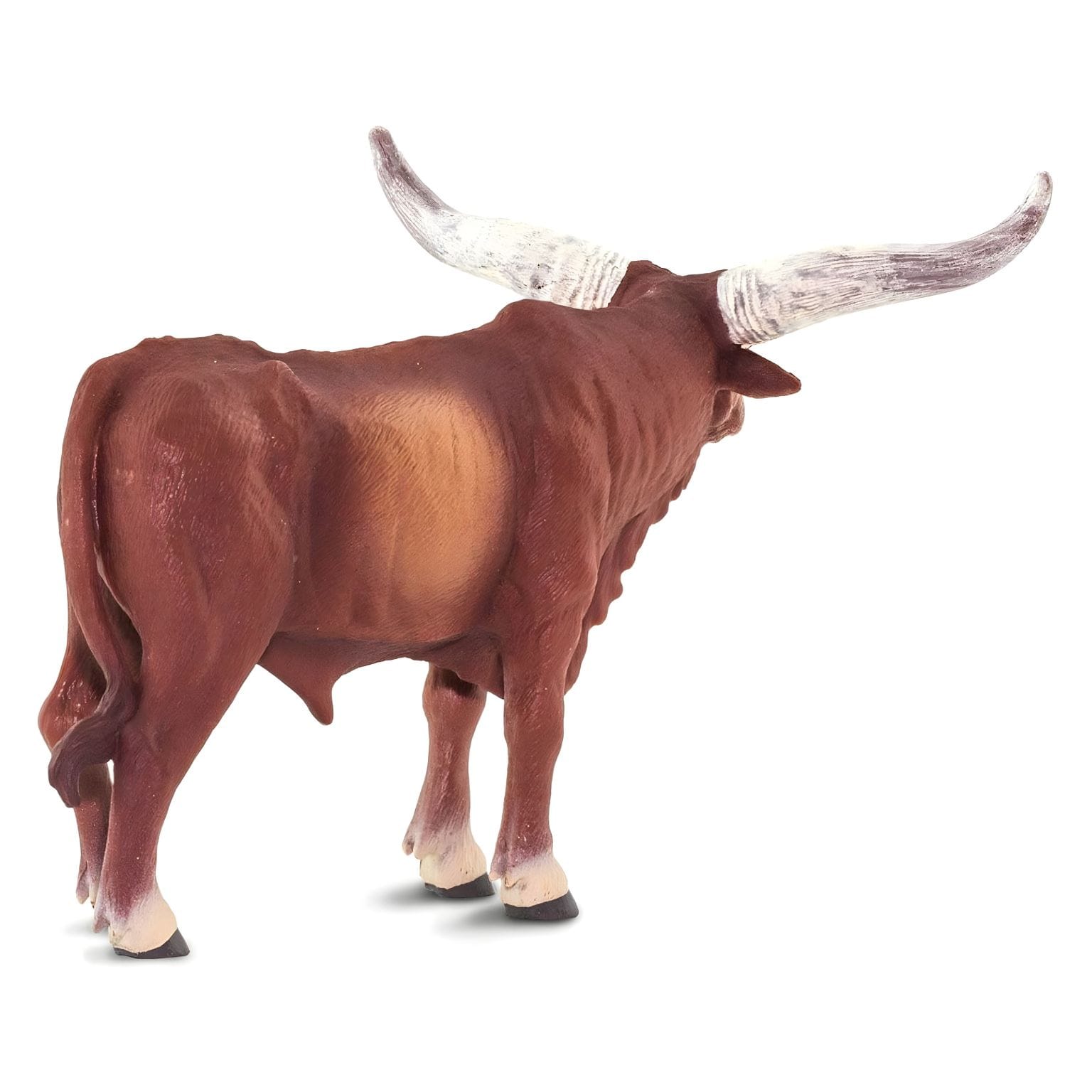 Figura de borracha Touro Ankole Watusi em detalhe