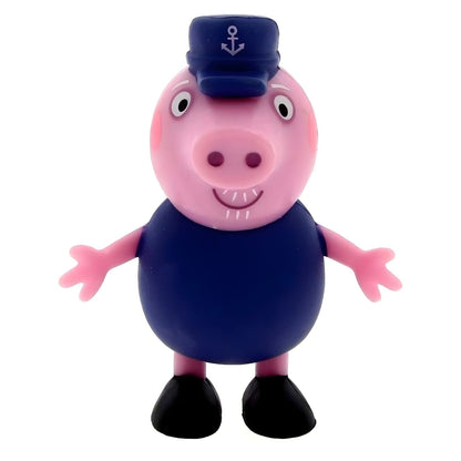 Figura de borracha Avô Comansi com boné azul de marinheiro e roupa azul
