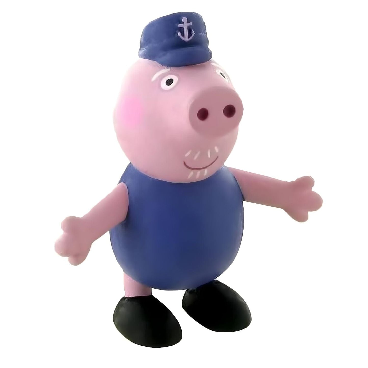 Figura de borracha Avô Comansi com boné azul de marinheiro e roupa azul