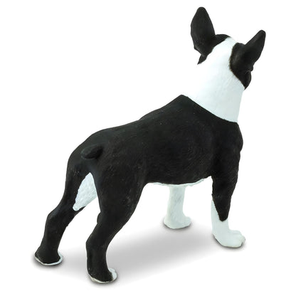 Figura de borracha Boston Terrier visto de trás