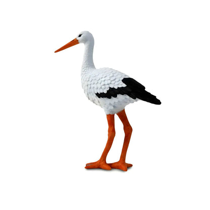 Figura de borracha Cegonha-branca vista de três quartos