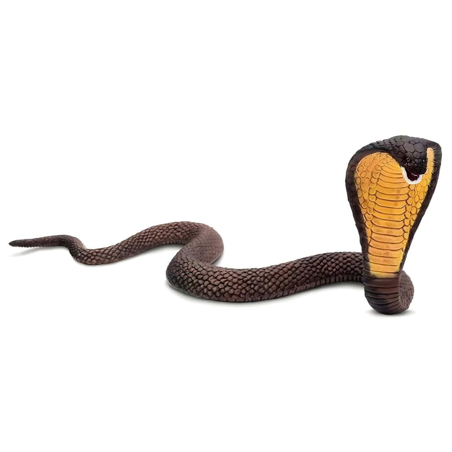 Figura de borracha Cobra Naja em perspetiva frontal