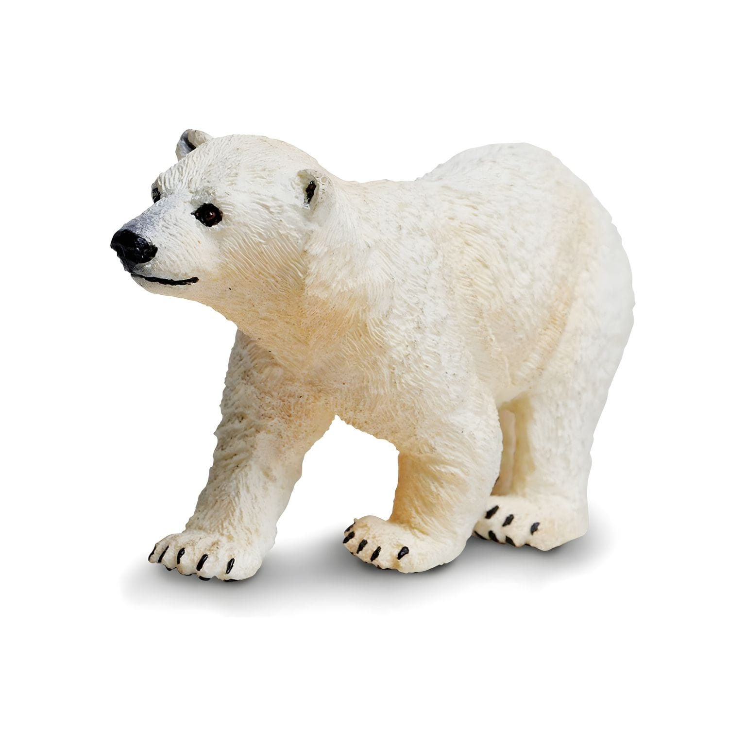 Figura de borracha cria de urso polar para brincadeiras sobre o Ártico