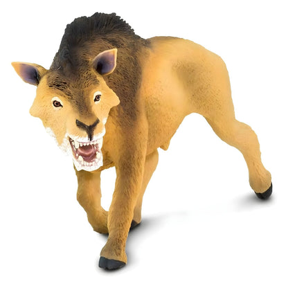 Figura de borracha Daeodon vista de frente com dentes à mostra