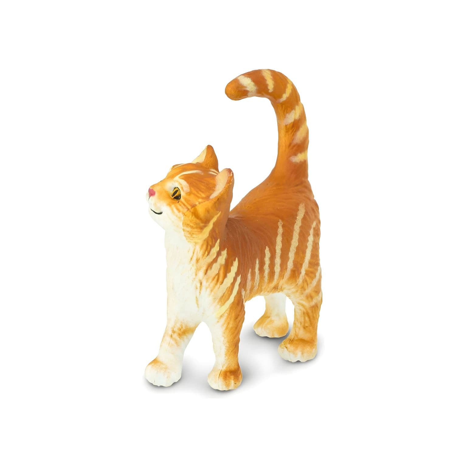 Gato Malhado de brinquedo em figura de borracha