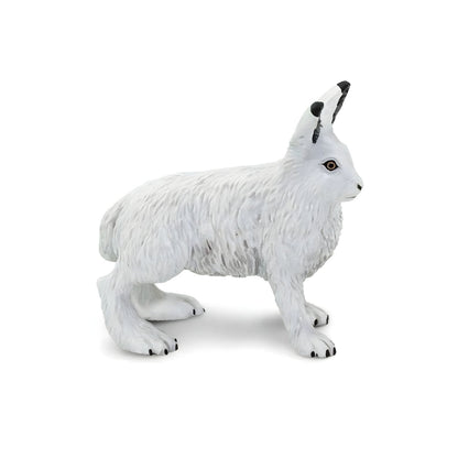 Figura de borracha Lebre-do-ártico de orelhas pretas, vista lateral