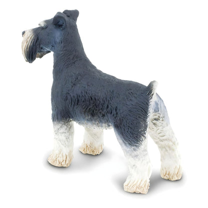 Figura de borracha Schnauzer vista de três quartos