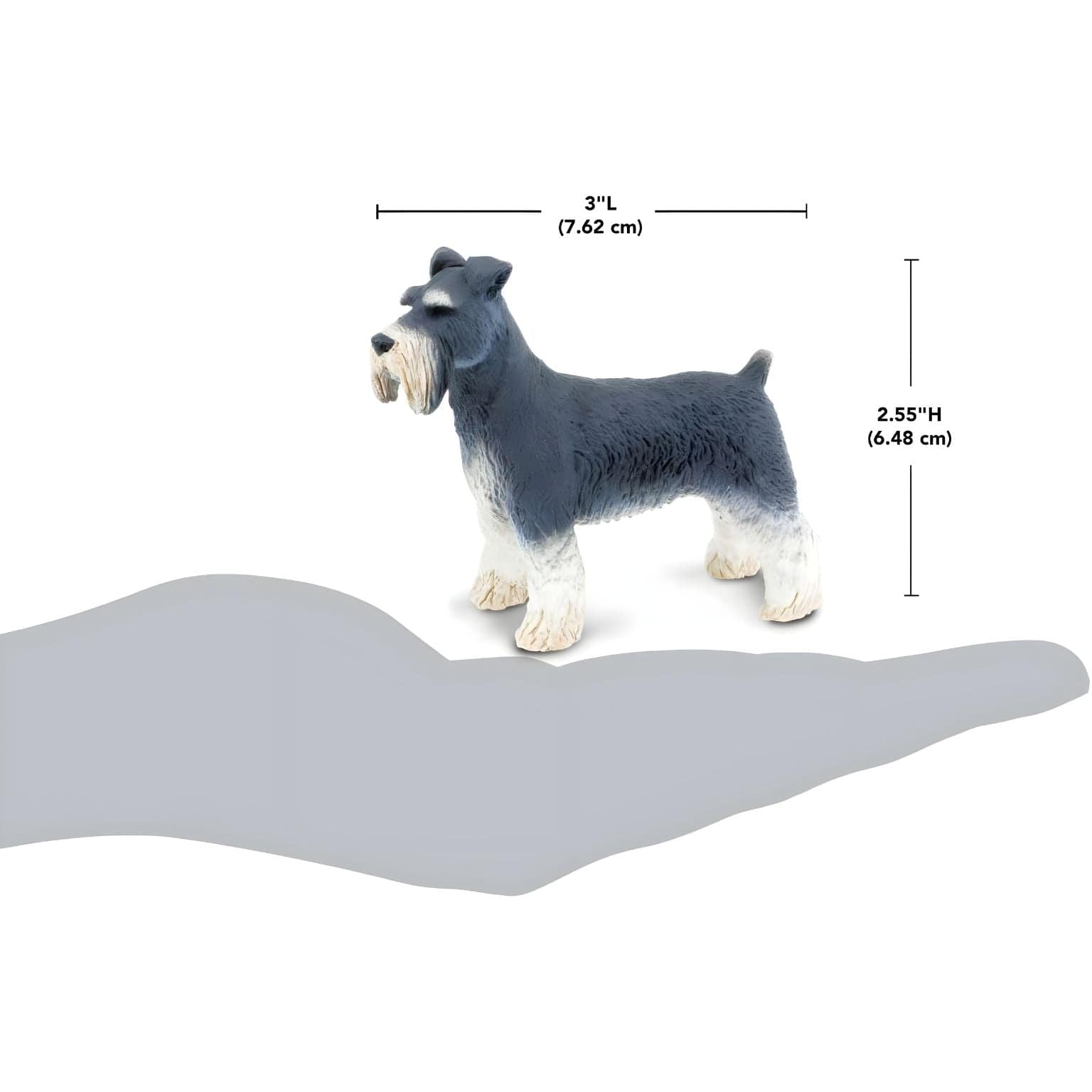 Figura de borracha Schnauzer com imagem complementar