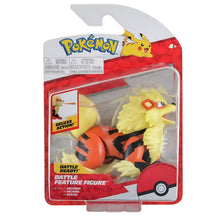 Figura de batalha Pokémon - Arcanine com expressão feroz e visual de ação