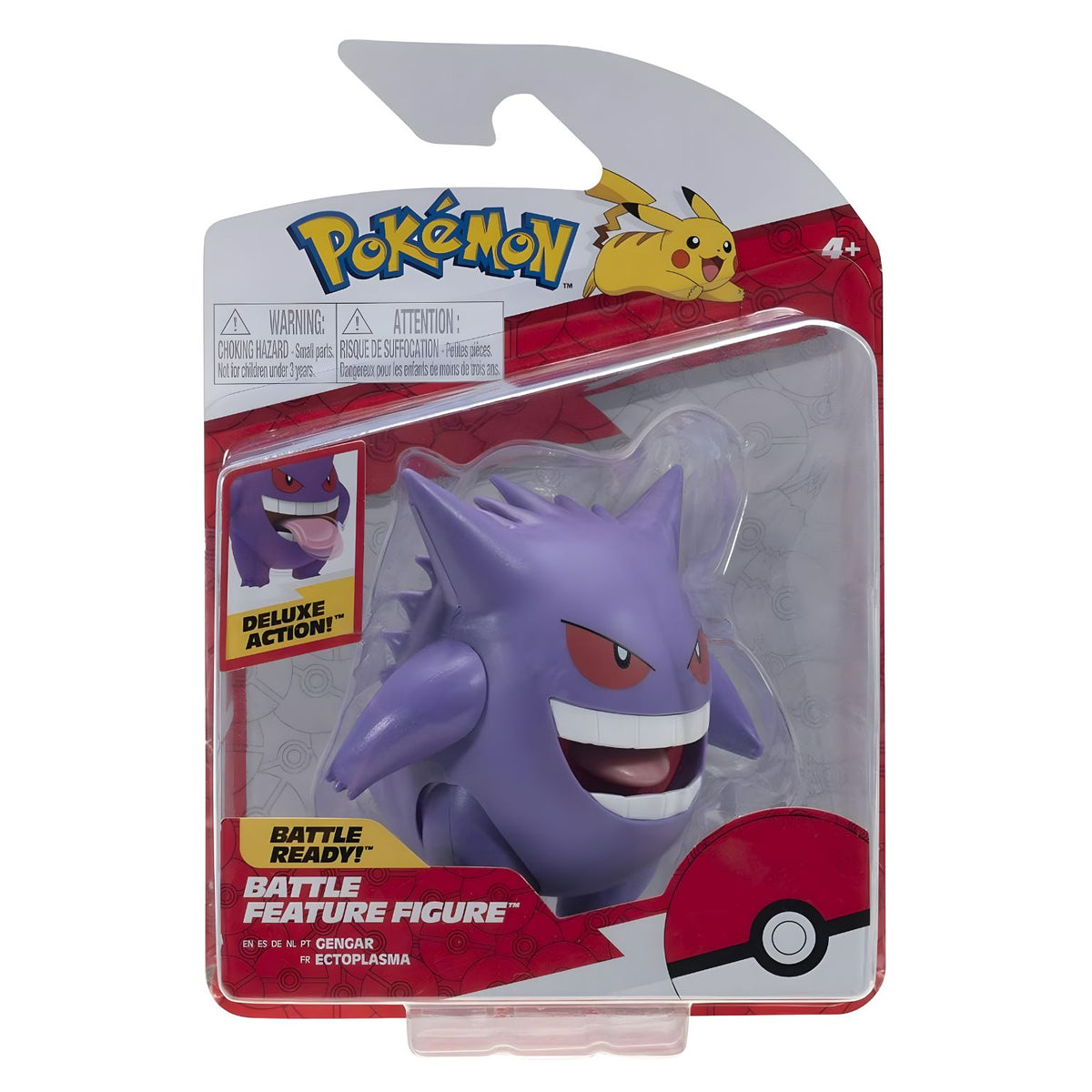 Figura Pokémon Gengar de batalha em embalagem Pokémon