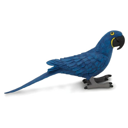 Figura de borracha Arara azul, vista lateral