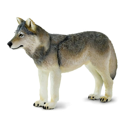 Figura de borracha Lobo-Cinzento, vista lateral