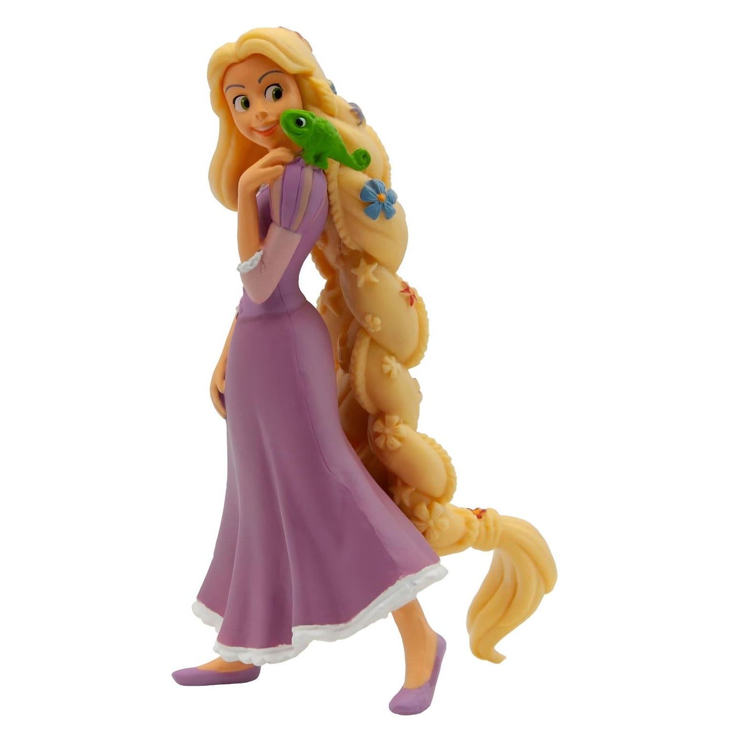Figura Rapunzel com Flores Princesas Disney para histórias de conto de fadas