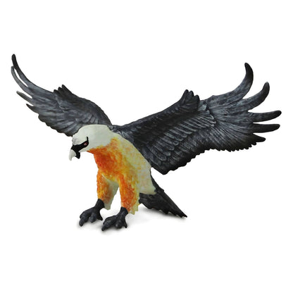 Figura de borracha Abutre Barbudo de asas abertas e peito laranja