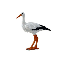 Figura de borracha Cegonha-branca para brincadeiras com animais de brinquedo