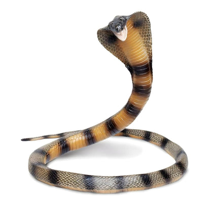 Figura de borracha Cobra erguida com capelo aberto