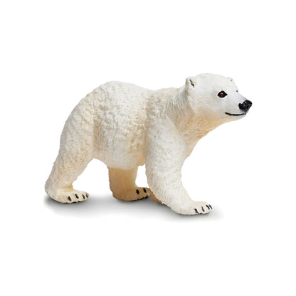 Figura de borracha cria de urso polar para brincadeiras sobre o Ártico