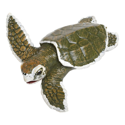 Figura de borracha Cria de tartaruga Boba com carapaça verde