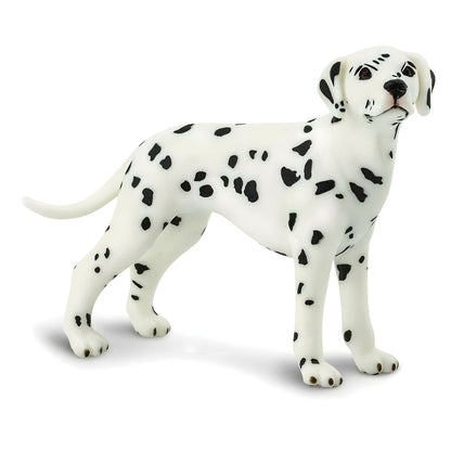 Figura de borracha Dálmata branco com manchas pretas