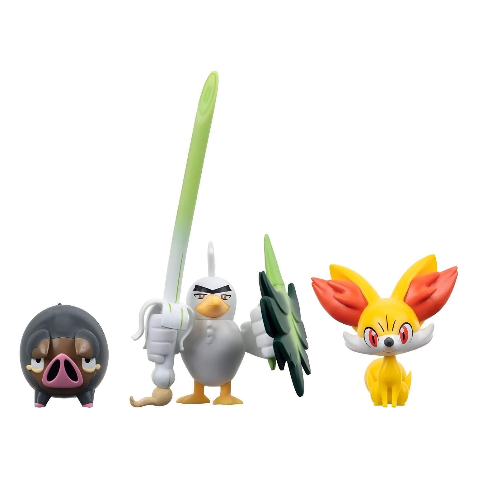 Figuras Pokémon - Fennekin, Lechonk, Sirfetch'd