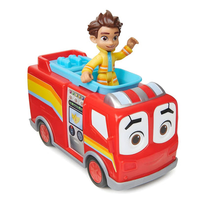Veículo de bombeiros Flash e figura Bo Disney Junior Firebuds