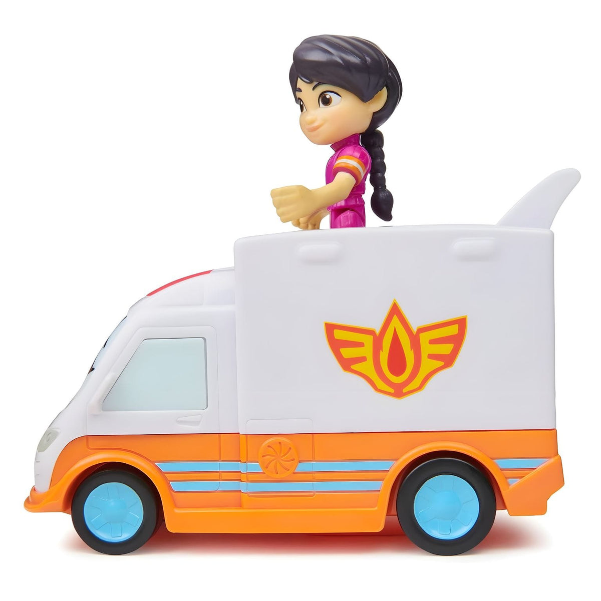 Veículo Axl e figura Violet do Disney Junior Firebuds