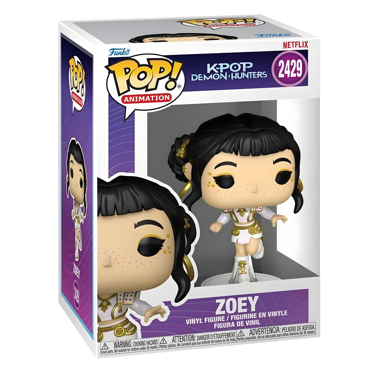 Funko POP K-Pop Demon Hunters Zoey 2429 em caixa de coleção