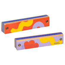 Harmónica infantil colorida Spiegelburg em laranja, amarelo, lilás e azul