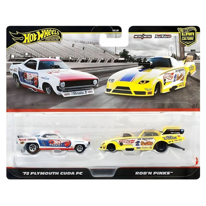 Hot Wheels 72 Plymouth Cuda FC Rob N Pinks pack Car Culture dois carros de corrida