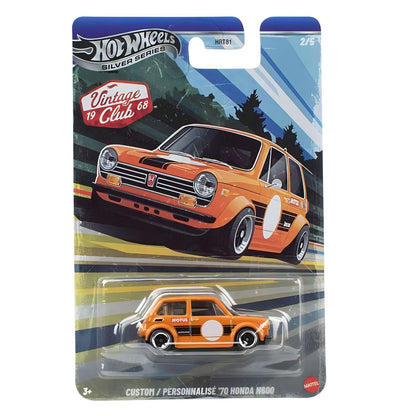 Hot Wheels Silver Series Custom 70 Honda N600 em embalagem colecionável vista principal