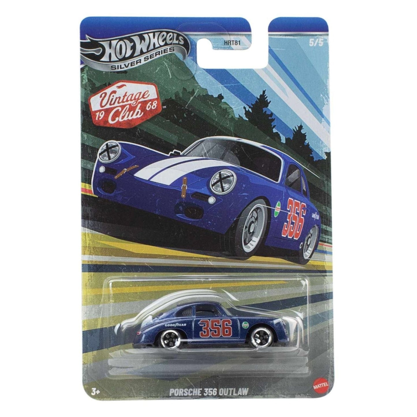 Hot Wheels Silver Series Porsche 356 Outlaw em embalagem colecionável vista principal