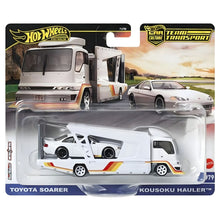 Hot Wheels Team Transport Toyota Soarer + Kousoku Hauler conjunto camião transportador branco com carro branco